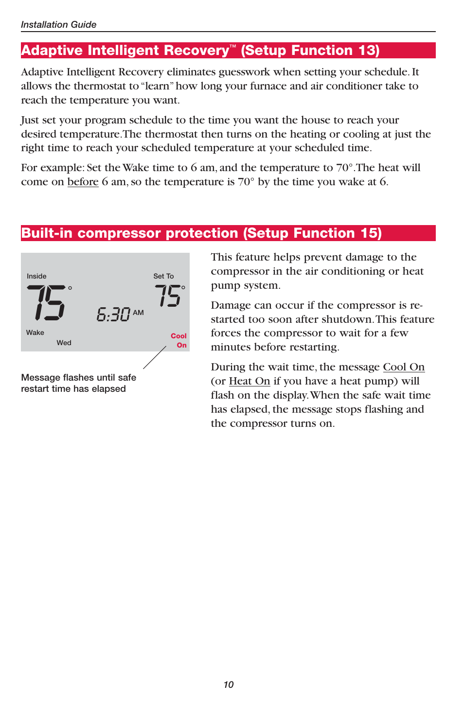 Honeywell PRO TH4110D User Manual | Page 12 / 16