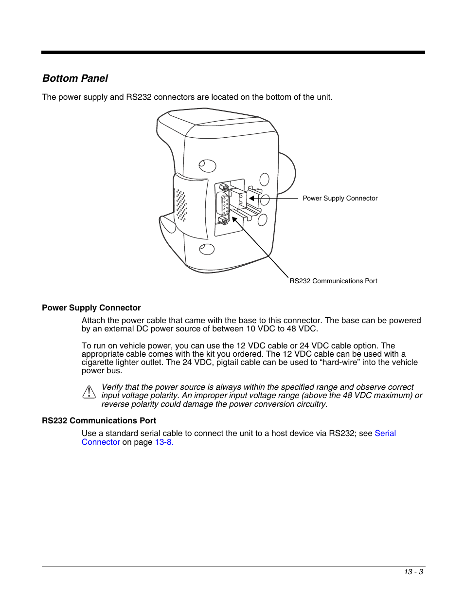 Bottom panel, Bottom panel -3 | Honeywell DOLPHIN 9700 User Manual | Page 119 / 142
