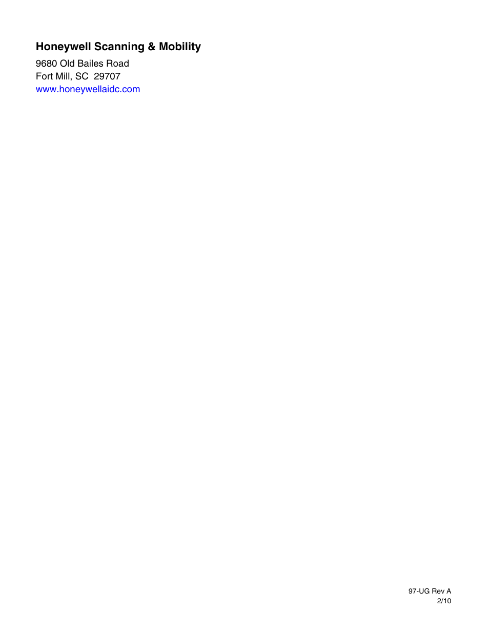 Honeywell scanning & mobility | Honeywell DOLPHIN 9700 User Manual | Page 142 / 142