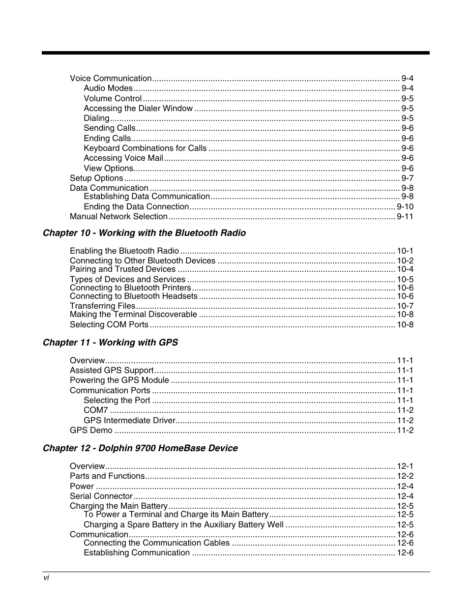 Honeywell DOLPHIN 9700 User Manual | Page 6 / 142