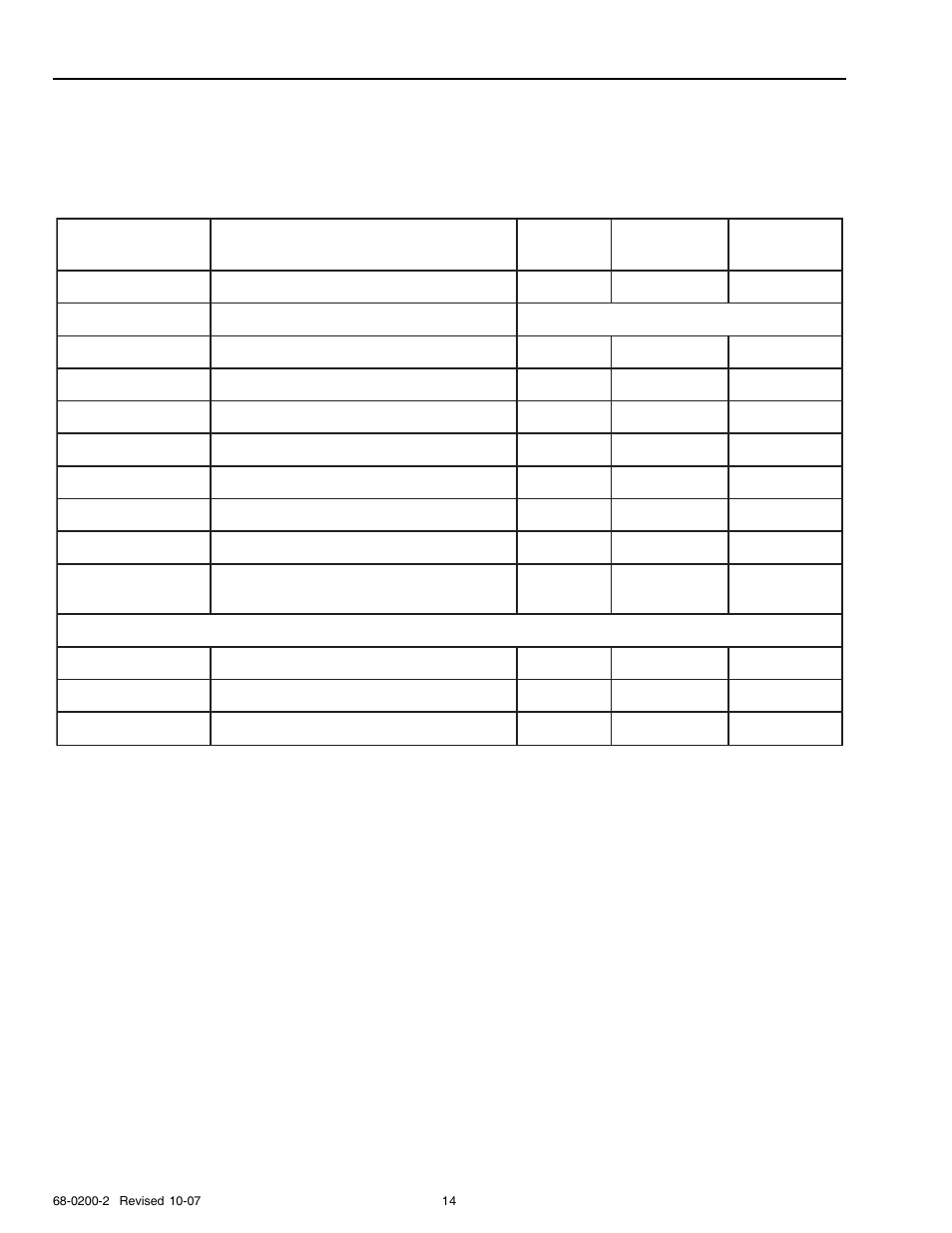 Parts list | Honeywell F116 User Manual | Page 14 / 16