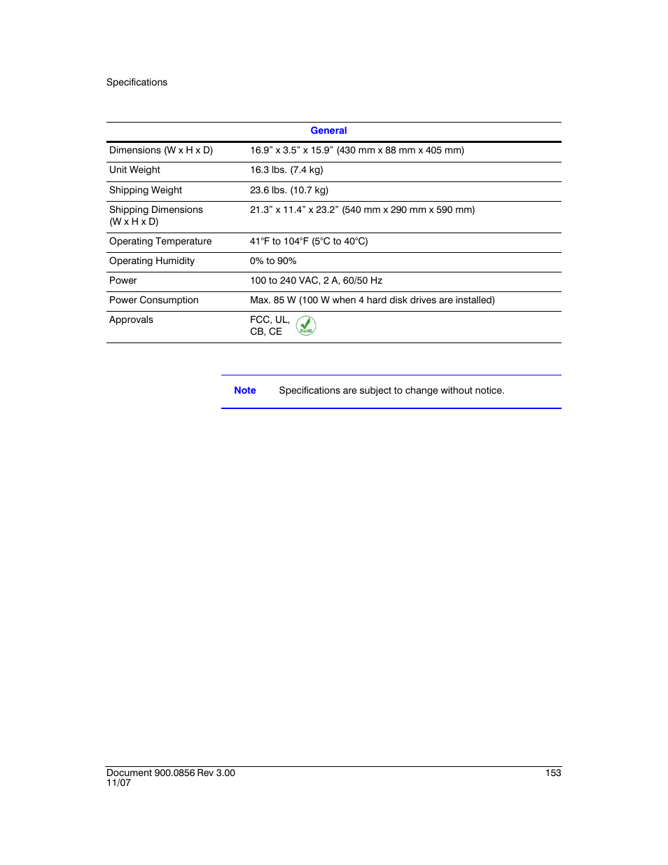 Honeywell HRXD9 User Manual | Page 153 / 156