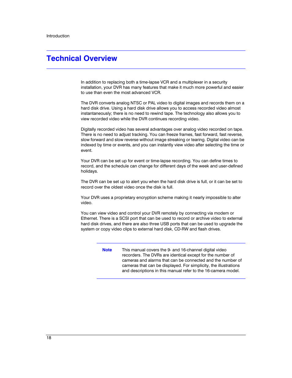 Technical overview | Honeywell HRXD9 User Manual | Page 18 / 156