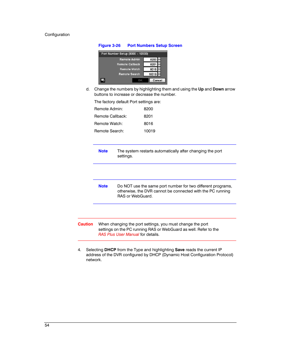 Figure 3-26, Port numbers setup screen | Honeywell HRXD9 User Manual | Page 54 / 156