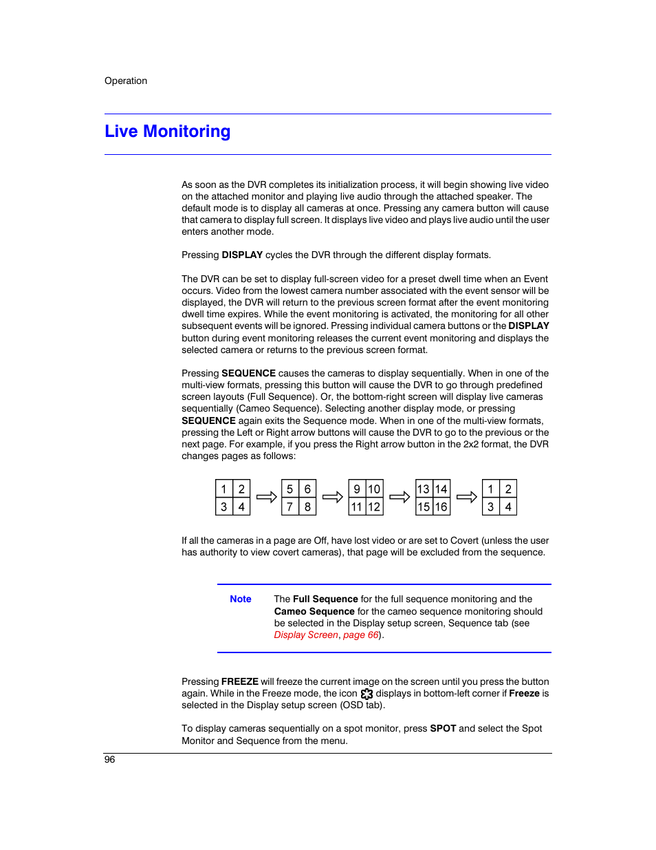 Live monitoring | Honeywell HRXD9 User Manual | Page 96 / 156