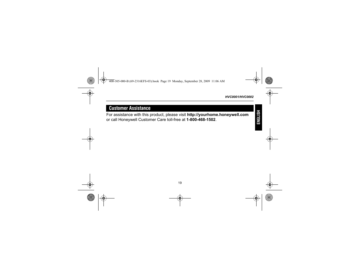 Honeywell HVC0001 User Manual | Page 21 / 64