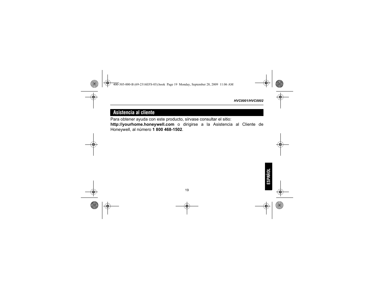 Honeywell HVC0001 User Manual | Page 61 / 64