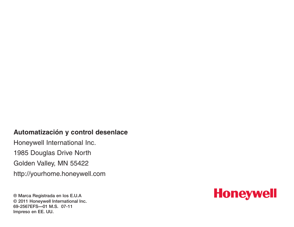 Honeywell M32855 THM6000R User Manual | Page 20 / 20