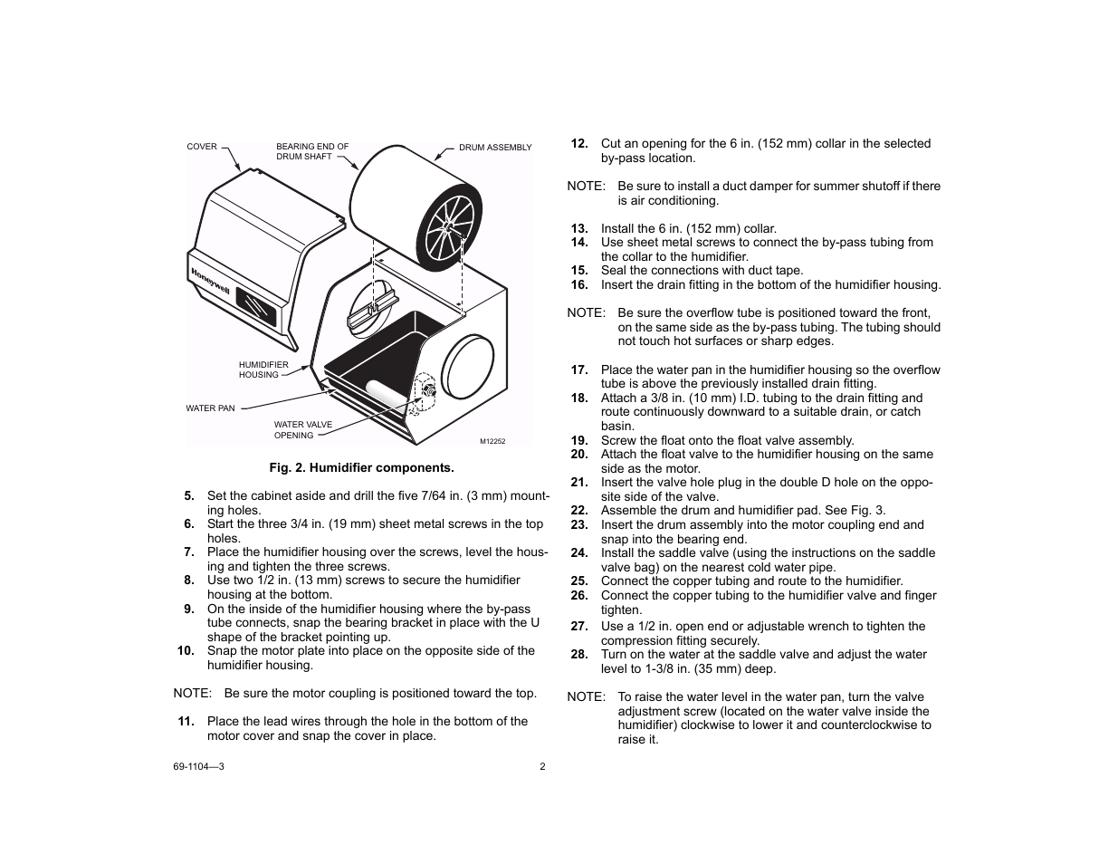 Honeywell HE120A User Manual | Page 2 / 3