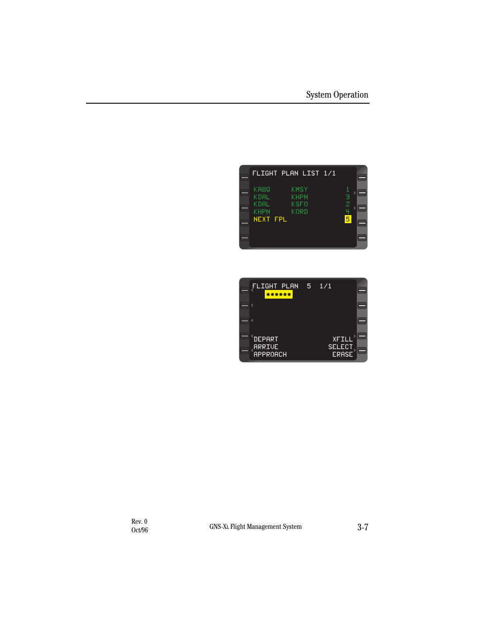 Building flight plans (fpl), Creating a flight plan, System operation 3-7 | Honeywell GNS-XL User Manual | Page 118 / 353