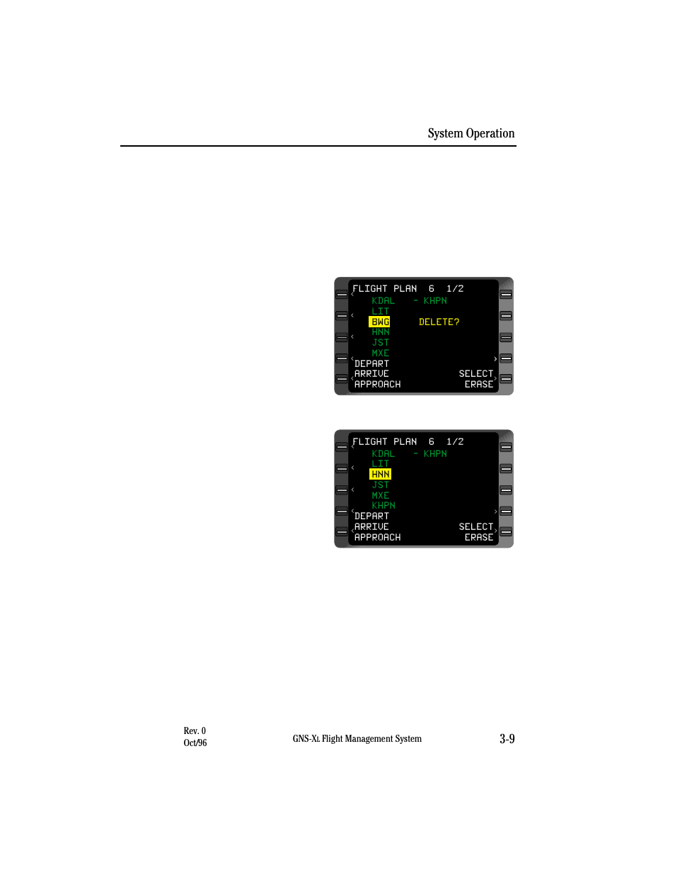 Adding a waypoint, System operation 3-9 | Honeywell GNS-XL User Manual | Page 120 / 353