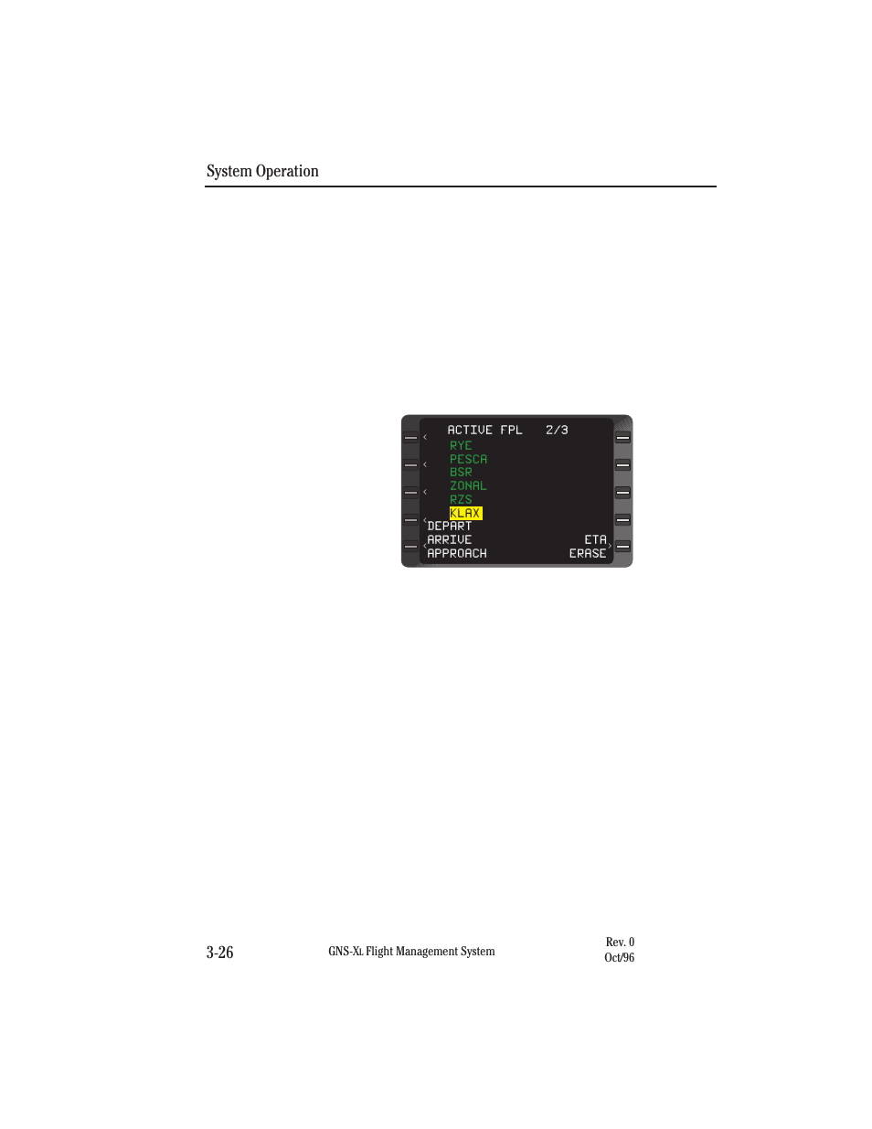 Editing an airway, System operation 3-26 | Honeywell GNS-XL User Manual | Page 141 / 353