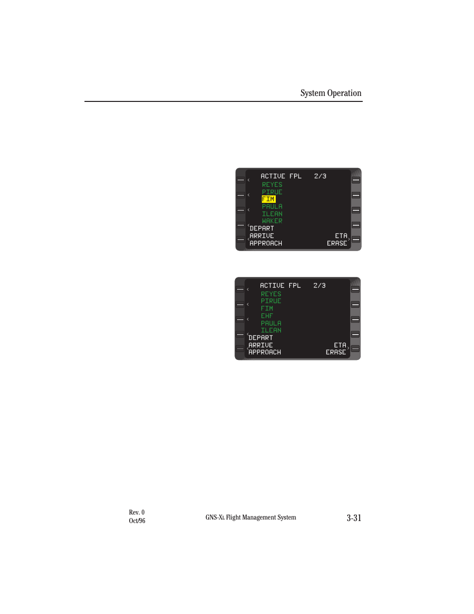 Adding waypoints within a star, Deleting waypoints of a star, System operation 3-31 | Honeywell GNS-XL User Manual | Page 146 / 353