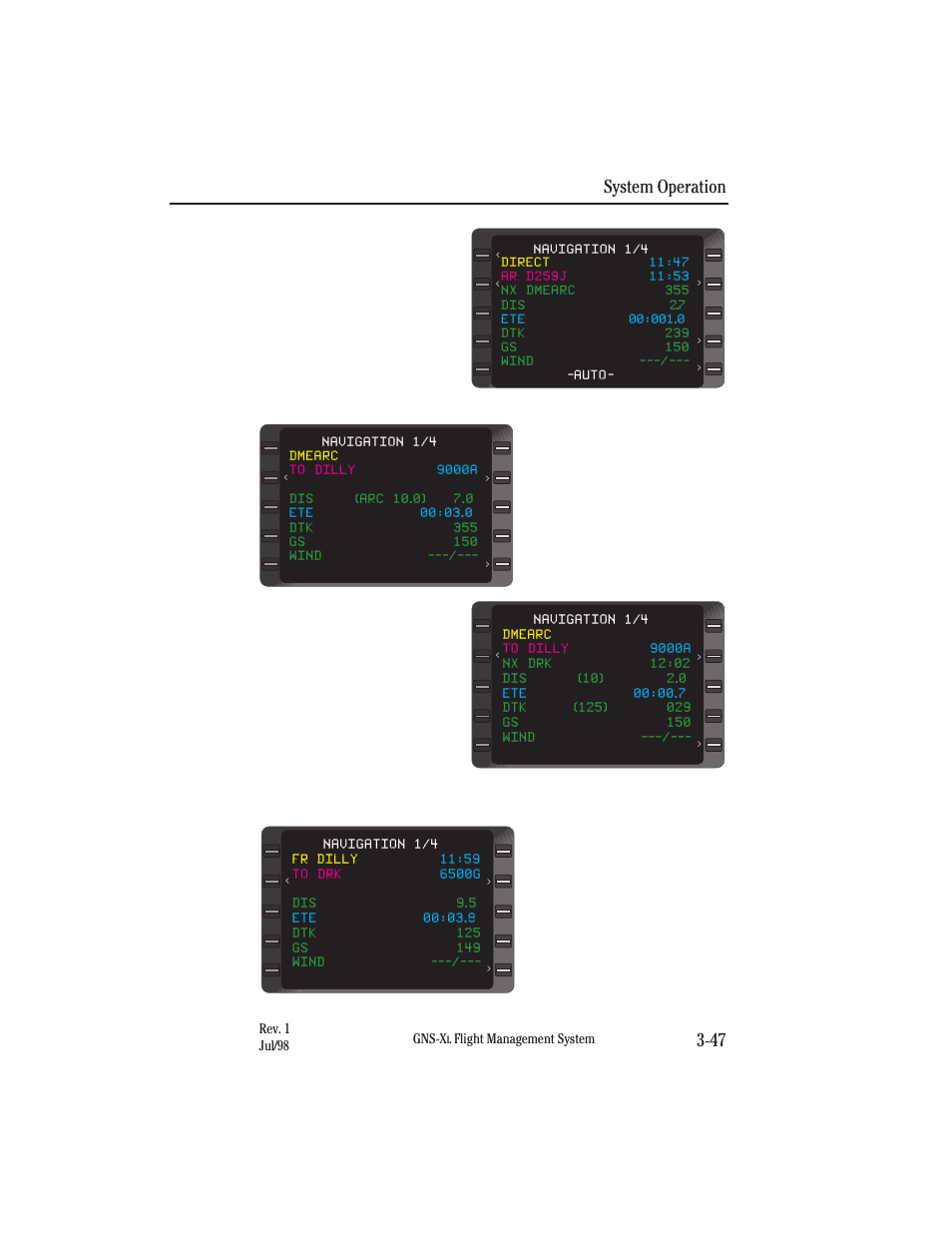 System operation 3-47 | Honeywell GNS-XL User Manual | Page 165 / 353