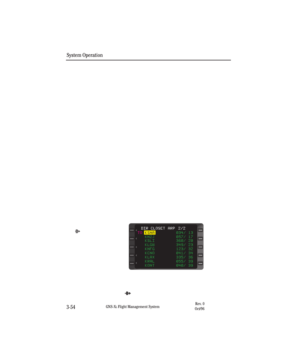 Direct to - closest airport, System operation 3-54 | Honeywell GNS-XL User Manual | Page 172 / 353