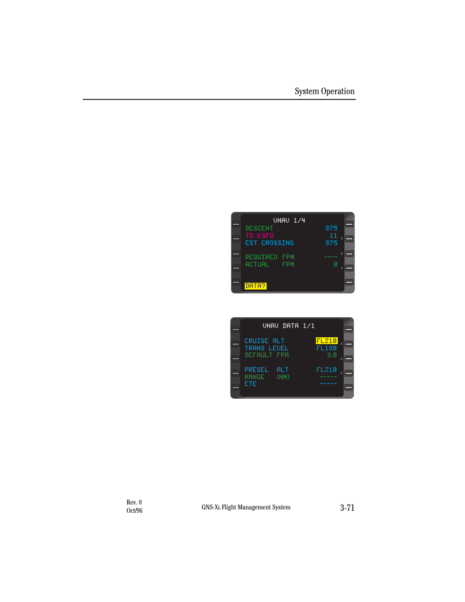 System operation 3-71 | Honeywell GNS-XL User Manual | Page 189 / 353