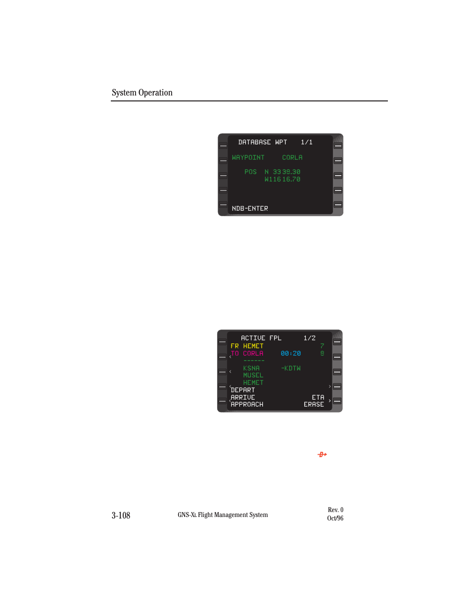 System operation 3-108 | Honeywell GNS-XL User Manual | Page 226 / 353