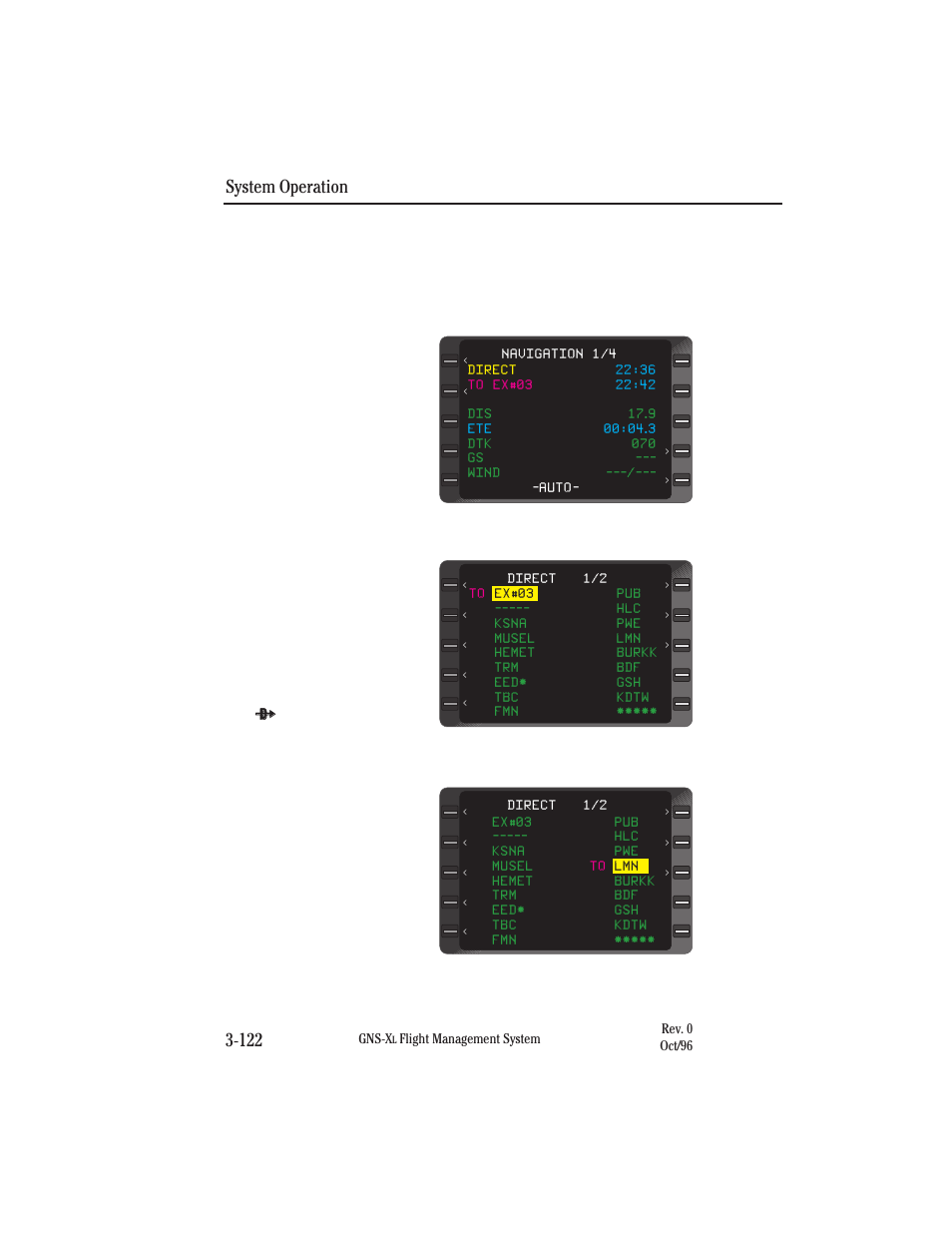 External waypoint acceptance, System operation 3-122 | Honeywell GNS-XL User Manual | Page 240 / 353