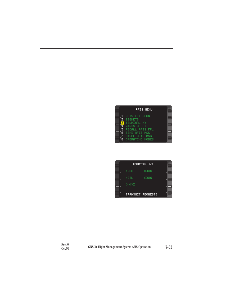 Terminal weather menu - data update and review | Honeywell GNS-XL User Manual | Page 299 / 353