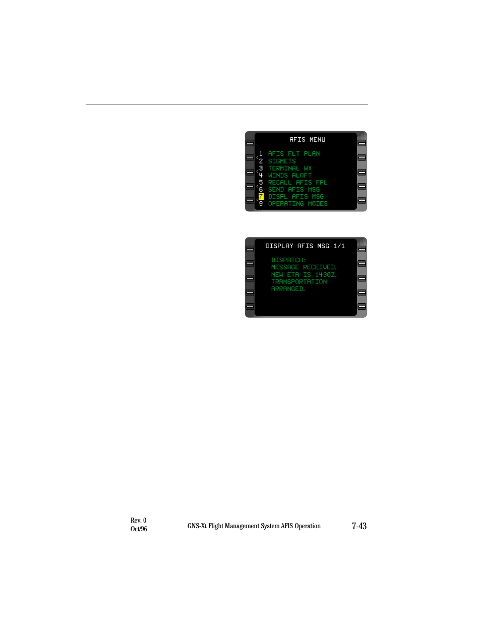Afis messages review, Auto reporting | Honeywell GNS-XL User Manual | Page 309 / 353