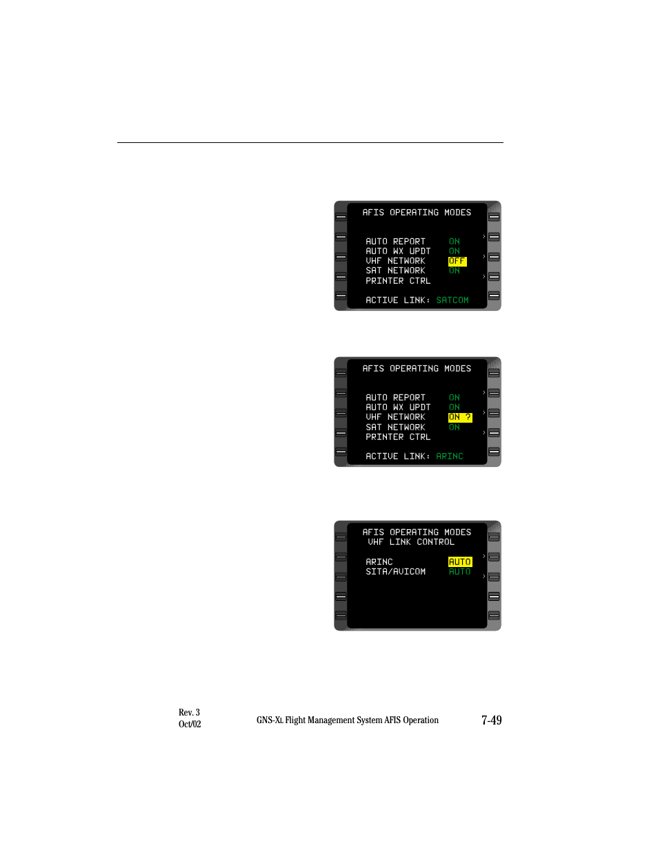 Turning vhf network on | Honeywell GNS-XL User Manual | Page 315 / 353