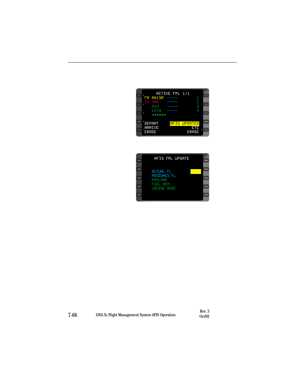 Updating afis flight plan and weather, Updating afis flight plan | Honeywell GNS-XL User Manual | Page 332 / 353