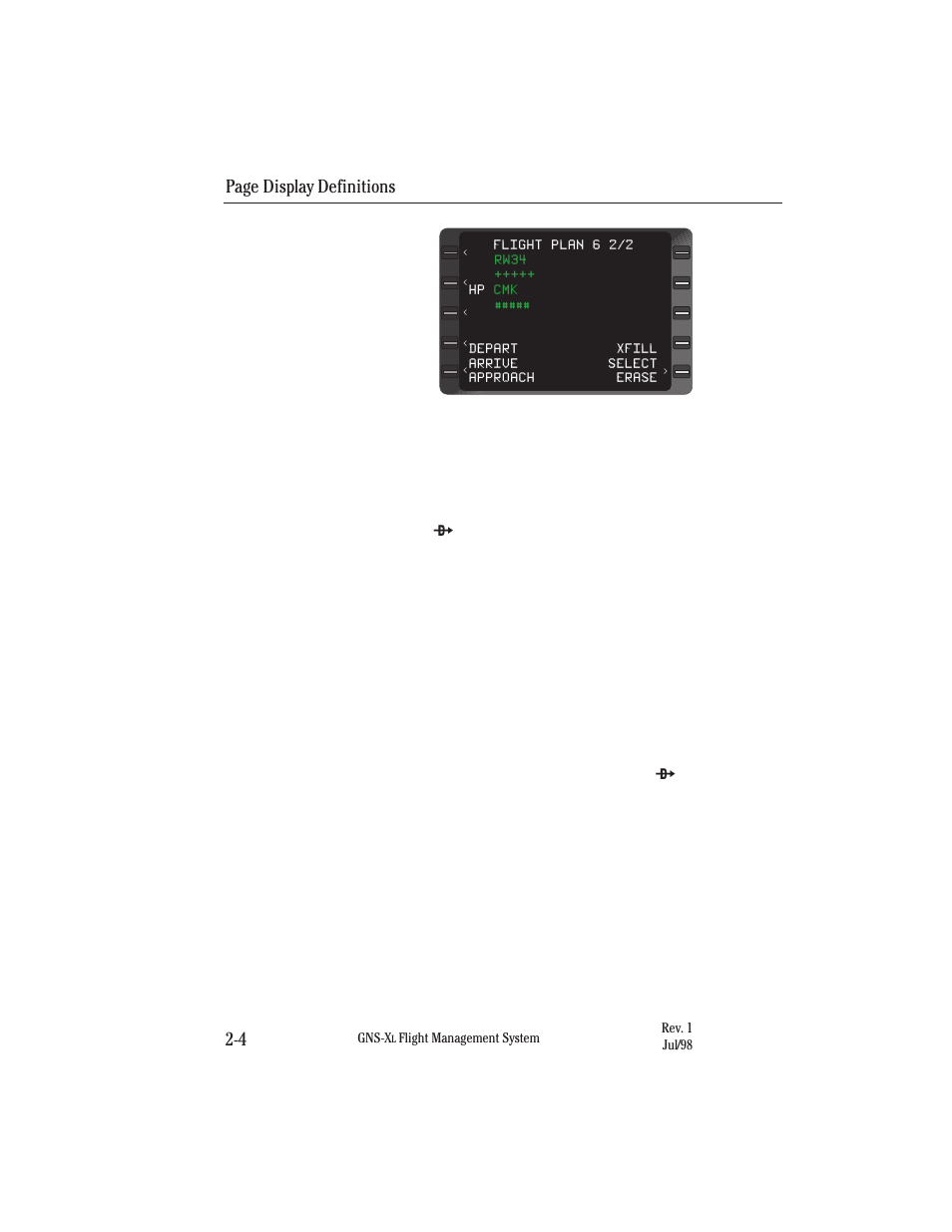 Page display definitions 2-4 | Honeywell GNS-XL User Manual | Page 35 / 353