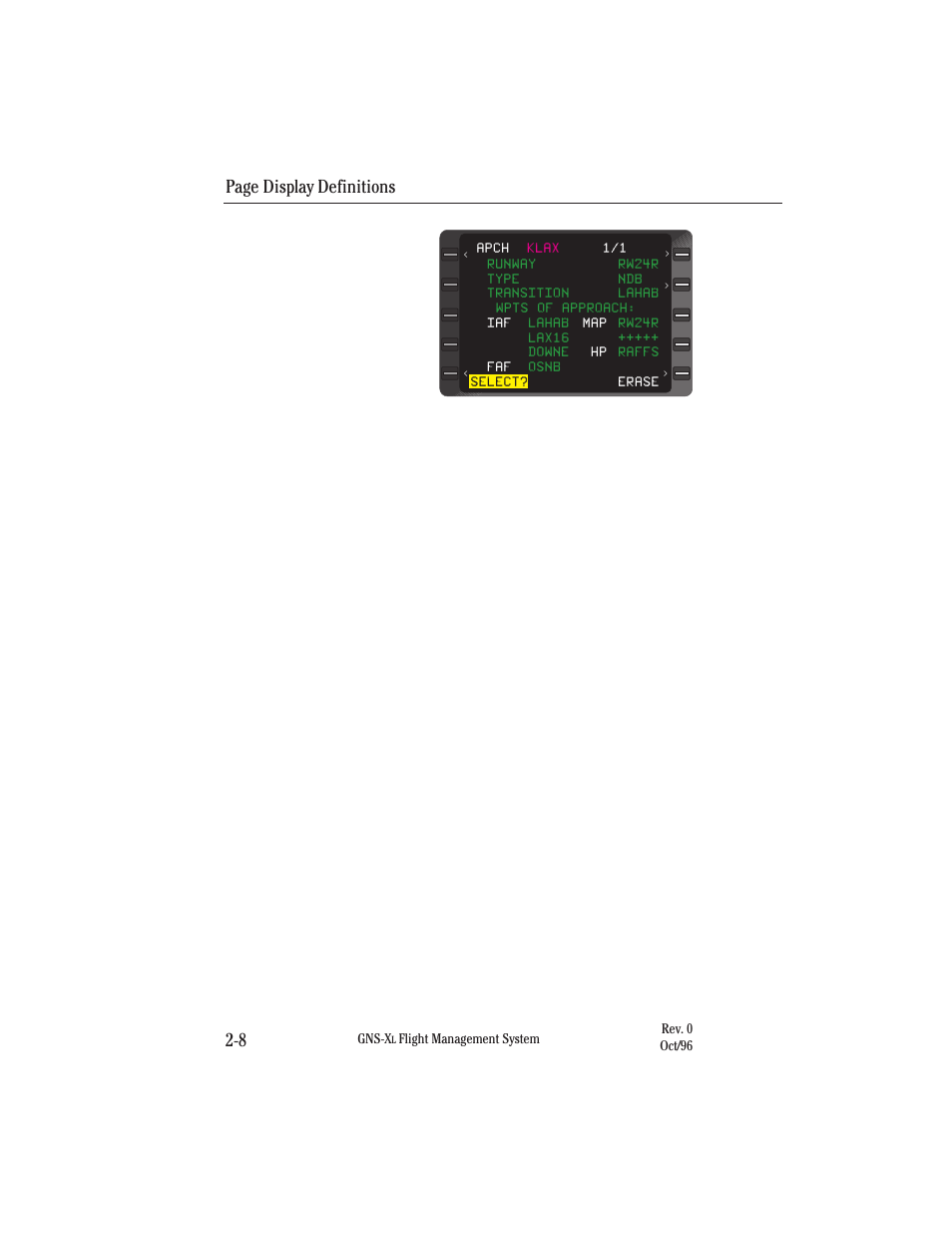 Page display definitions 2-8 | Honeywell GNS-XL User Manual | Page 39 / 353