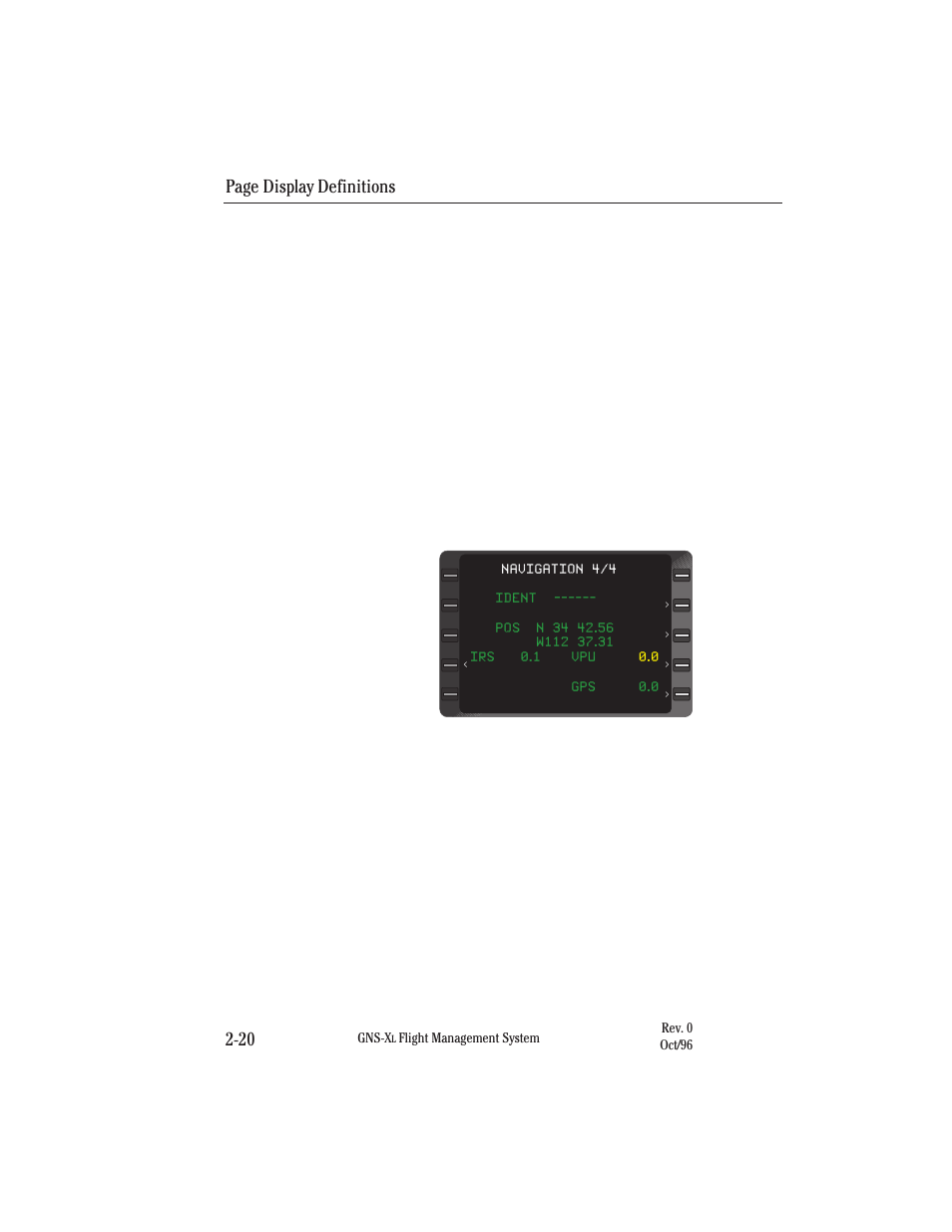 Page display definitions 2-20 | Honeywell GNS-XL User Manual | Page 51 / 353