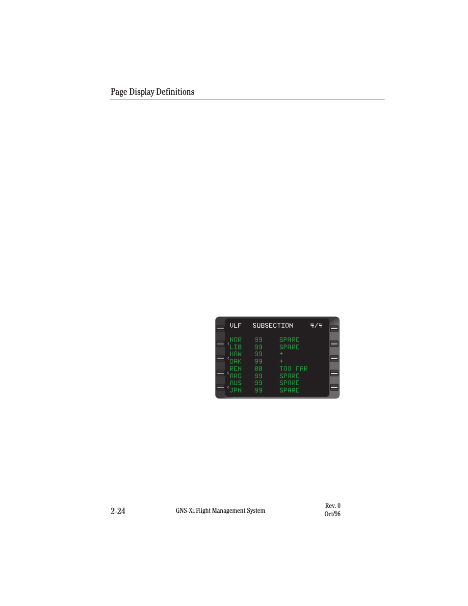 Page display definitions 2-24 | Honeywell GNS-XL User Manual | Page 55 / 353