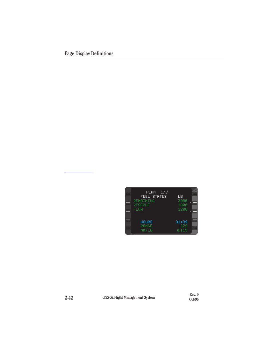 Afis section (afis key), Planning section (plan key), Page display definitions 2-42 | Honeywell GNS-XL User Manual | Page 73 / 353