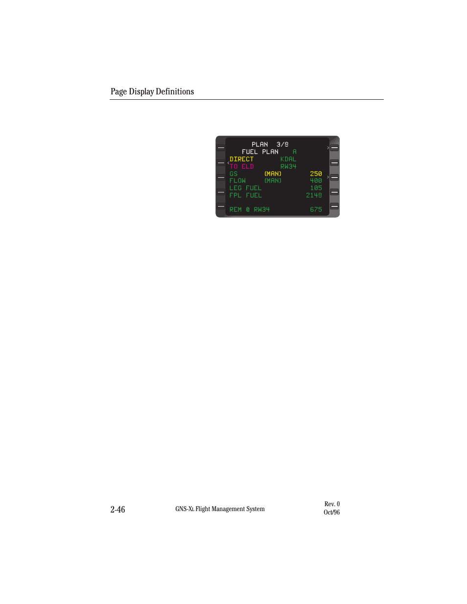 Page display definitions 2-46 | Honeywell GNS-XL User Manual | Page 77 / 353