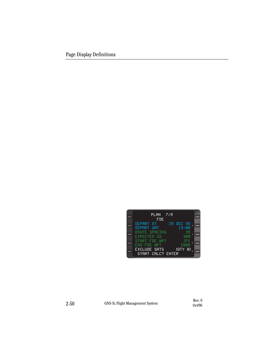 Page display definitions 2-50 | Honeywell GNS-XL User Manual | Page 81 / 353