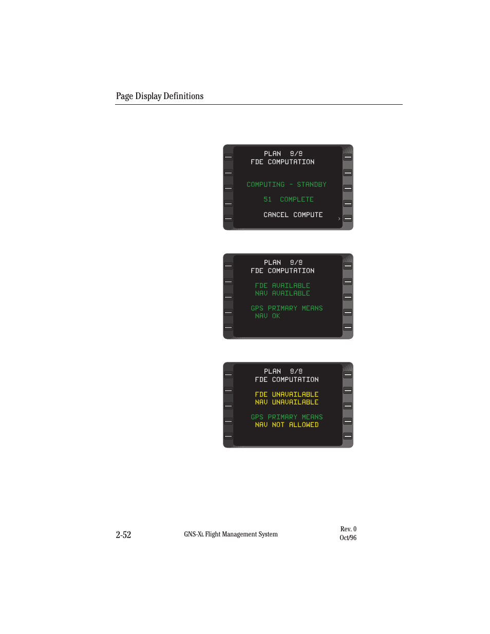 Page display definitions 2-52 | Honeywell GNS-XL User Manual | Page 83 / 353