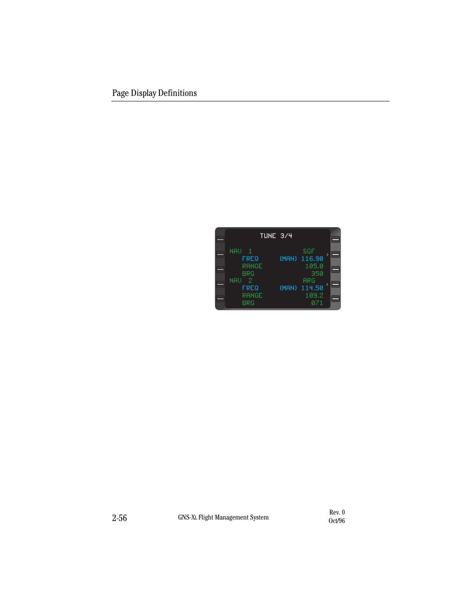 Page display definitions 2-56 | Honeywell GNS-XL User Manual | Page 87 / 353