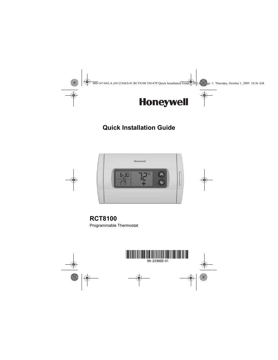 Honeywell RCT8100 User Manual | 28 pages