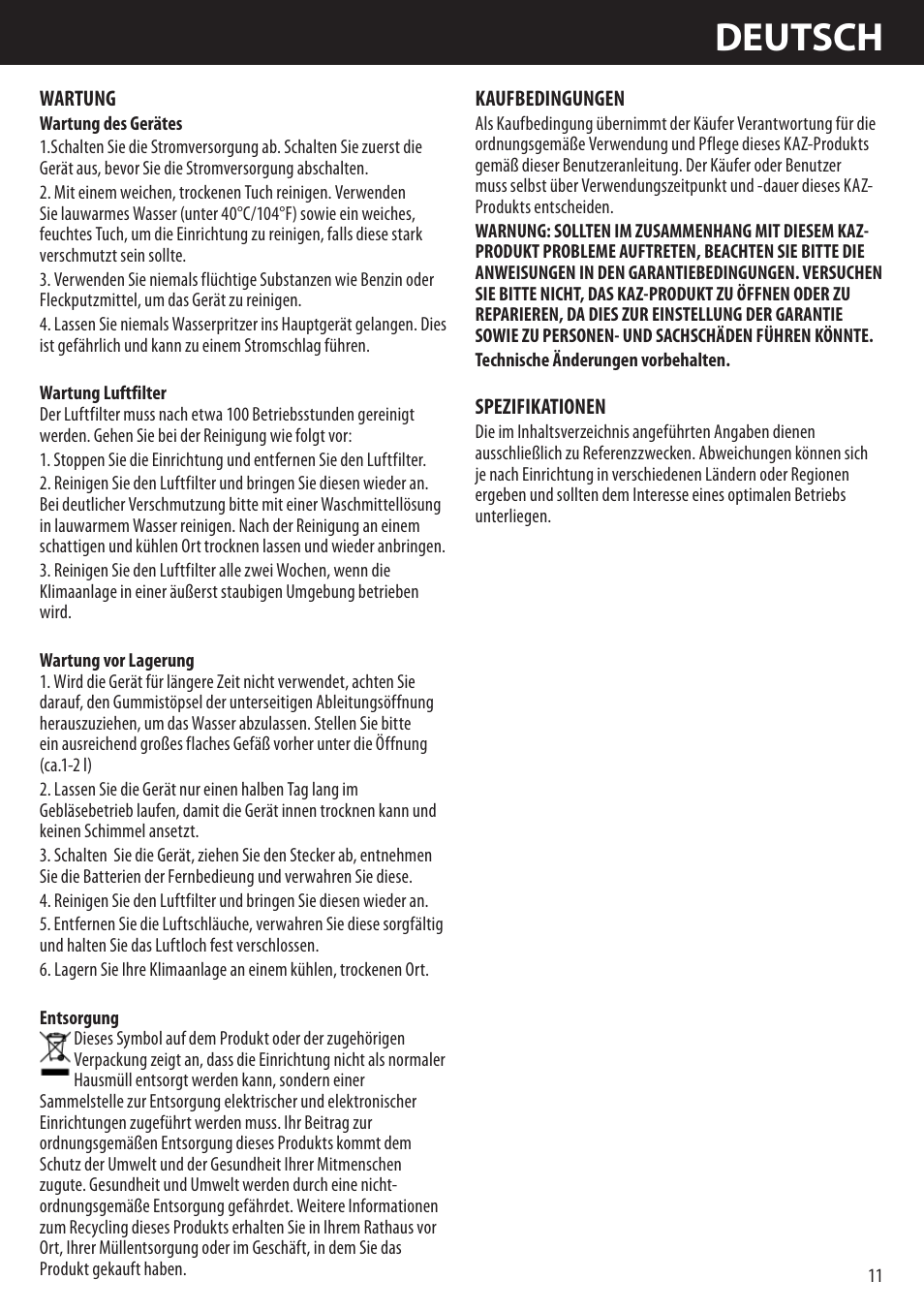 Deutsch | Honeywell AMH-10000E User Manual | Page 11 / 88