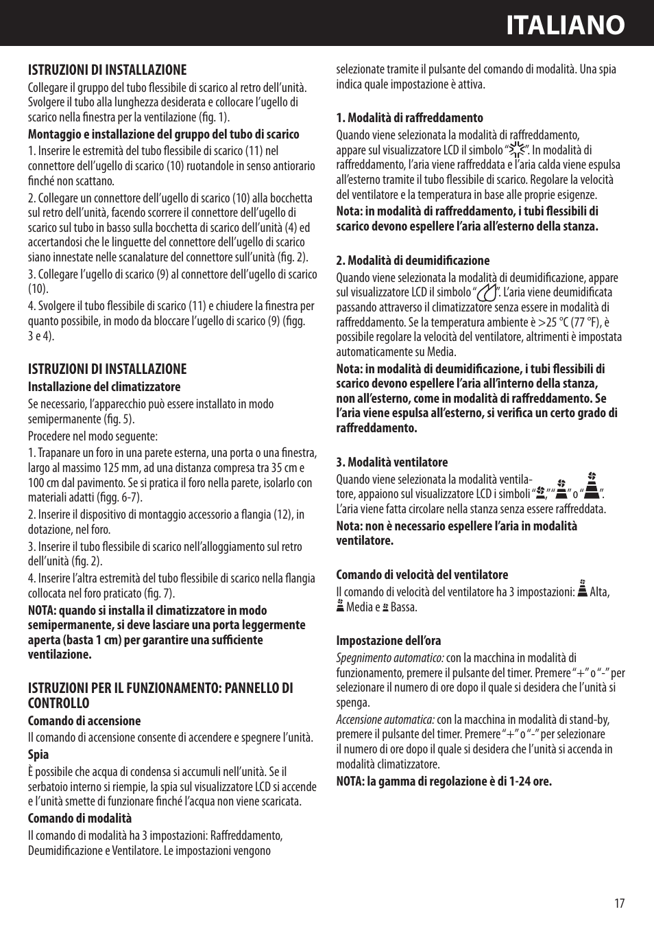 Italiano | Honeywell AMH-10000E User Manual | Page 17 / 88
