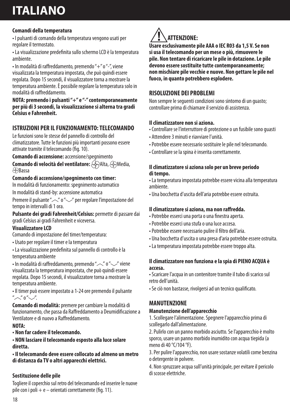 Italiano | Honeywell AMH-10000E User Manual | Page 18 / 88