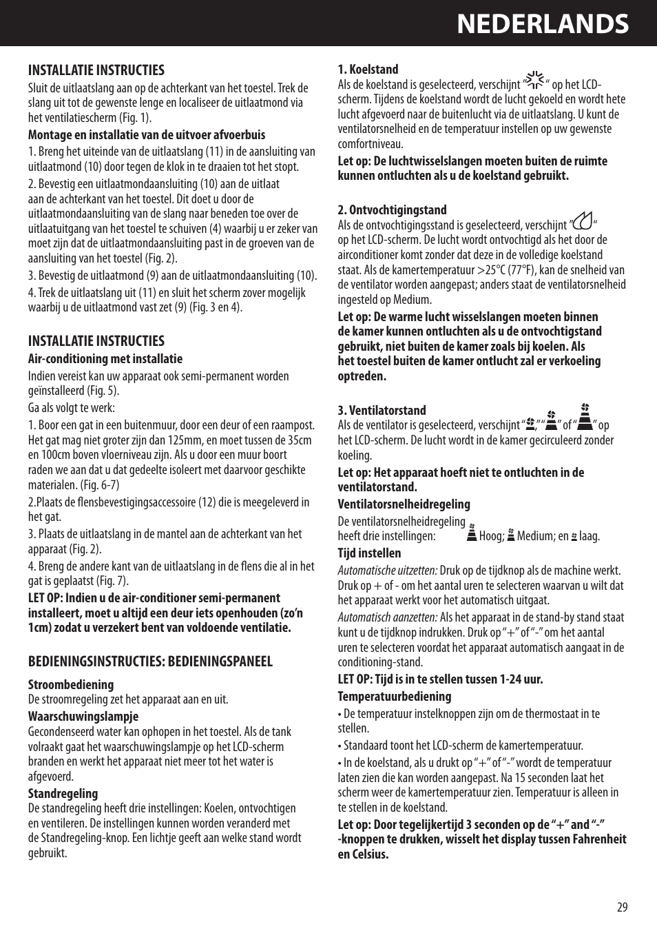 Nederlands | Honeywell AMH-10000E User Manual | Page 29 / 88