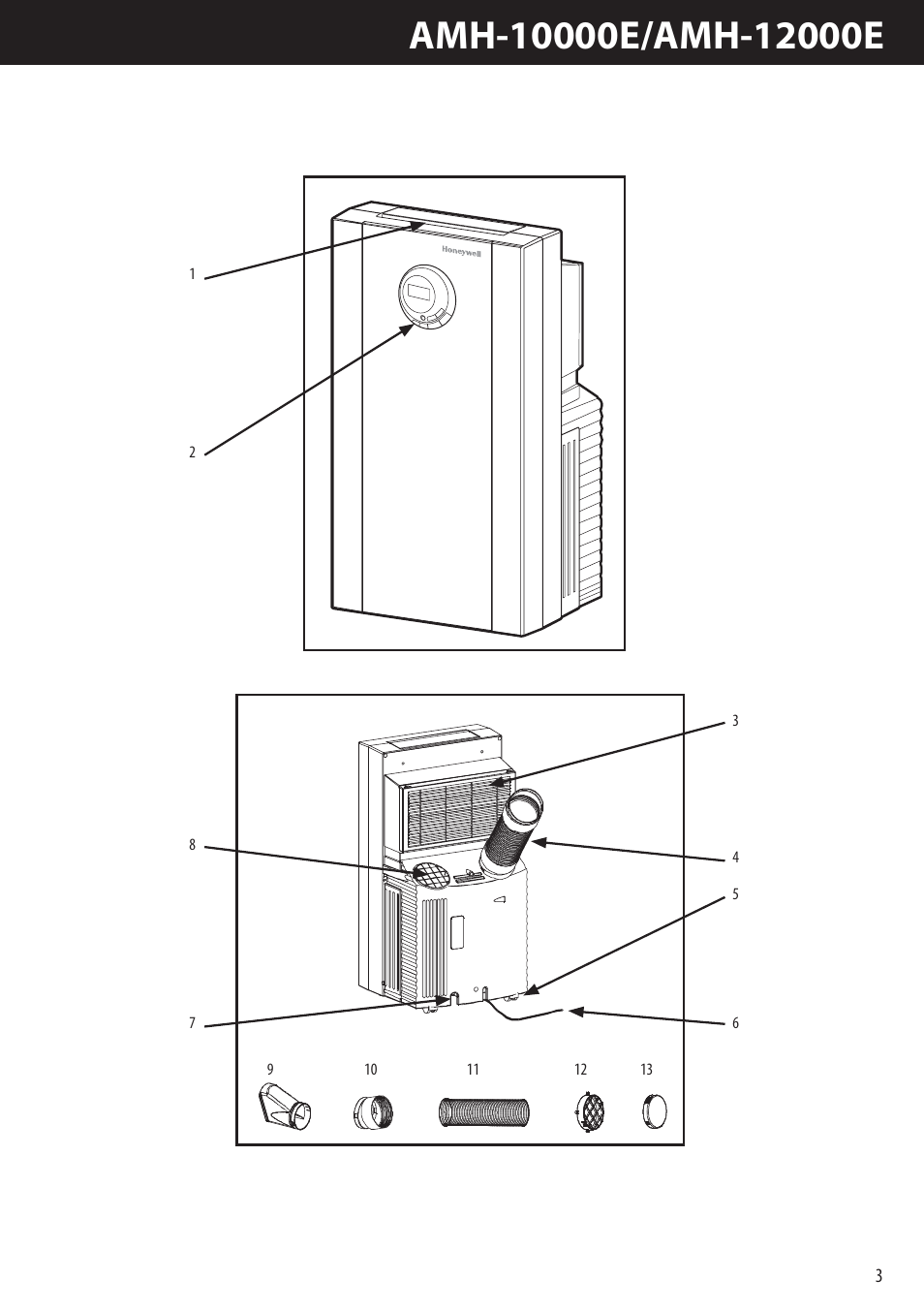 Honeywell AMH-10000E User Manual | Page 3 / 88