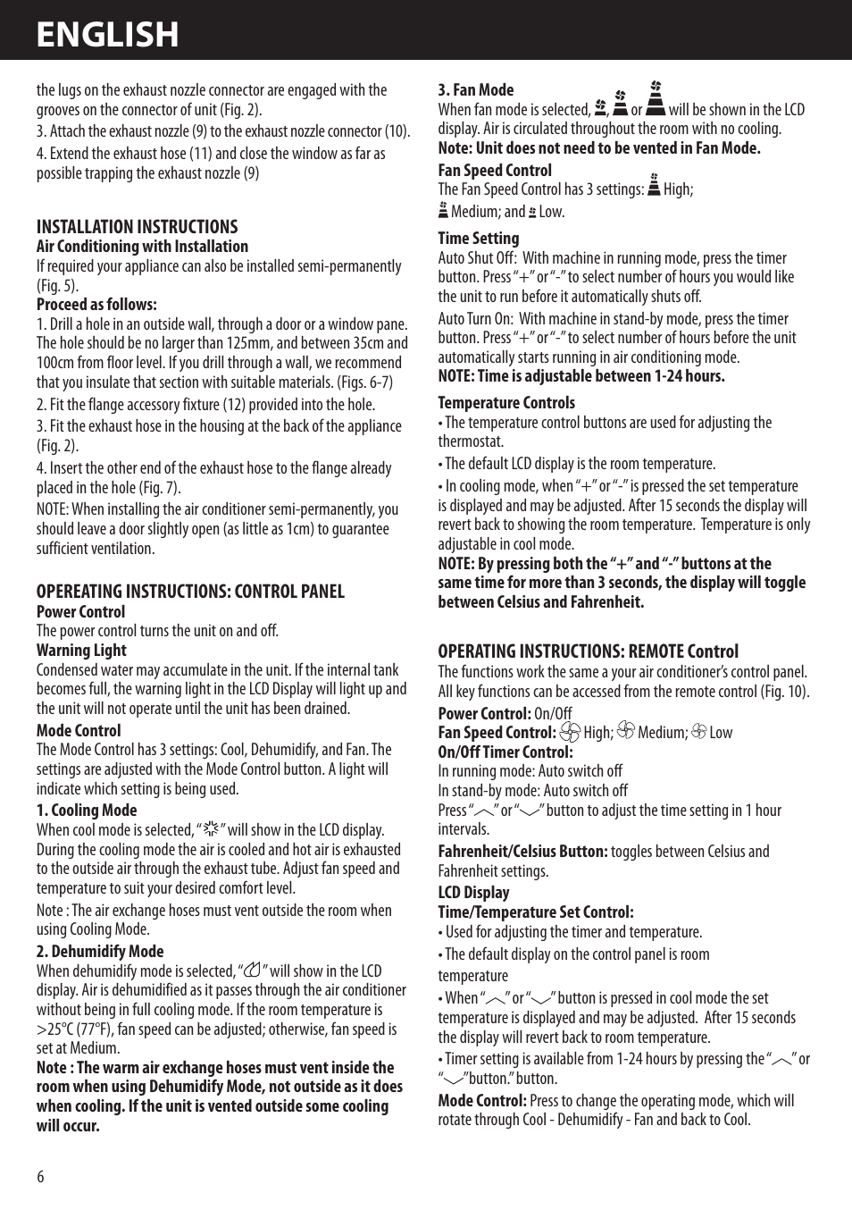 English | Honeywell AMH-10000E User Manual | Page 6 / 88