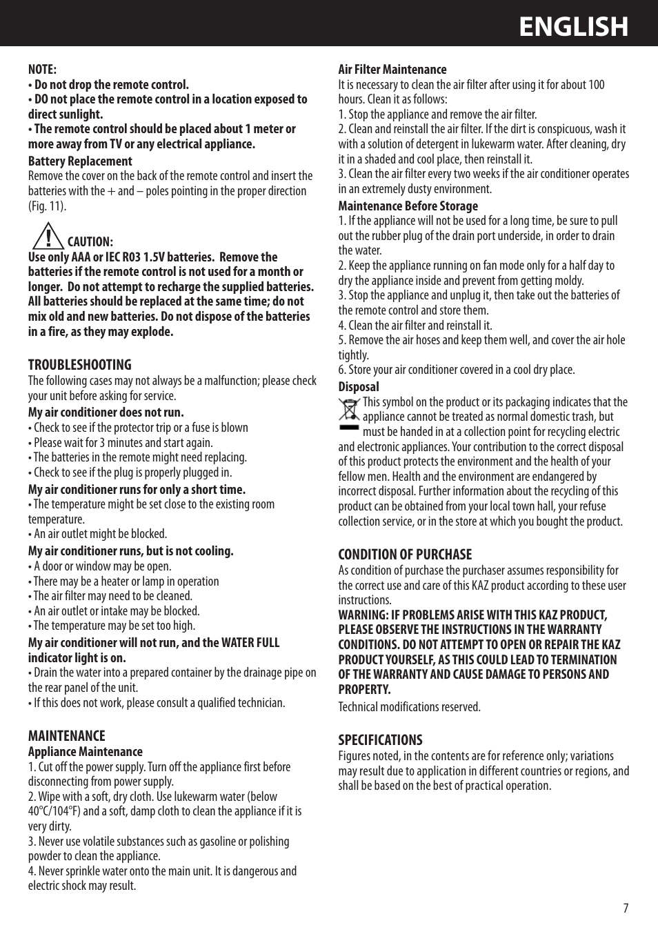 English | Honeywell AMH-10000E User Manual | Page 7 / 88