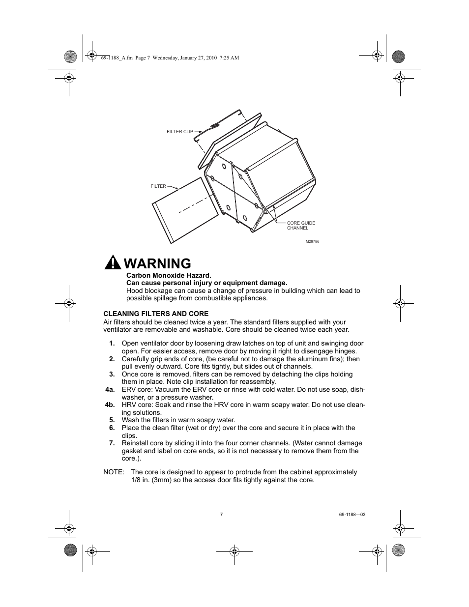 Warning | Honeywell PERFECT WINDOW ER200 User Manual | Page 7 / 12