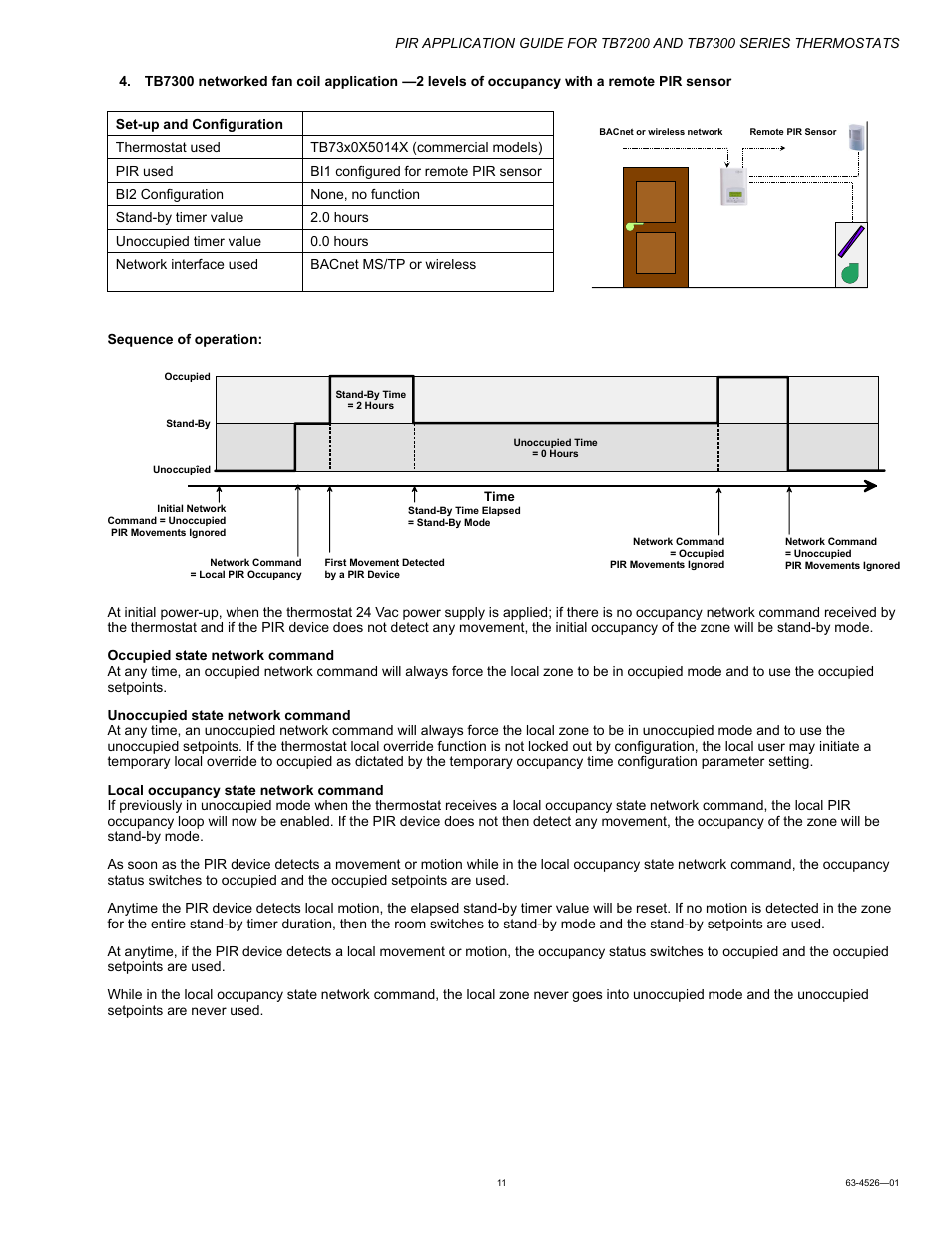 Honeywell PIR Application Guide for TB7200 and TB7300 Series s 63-4526-01 User Manual | Page 11 / 36