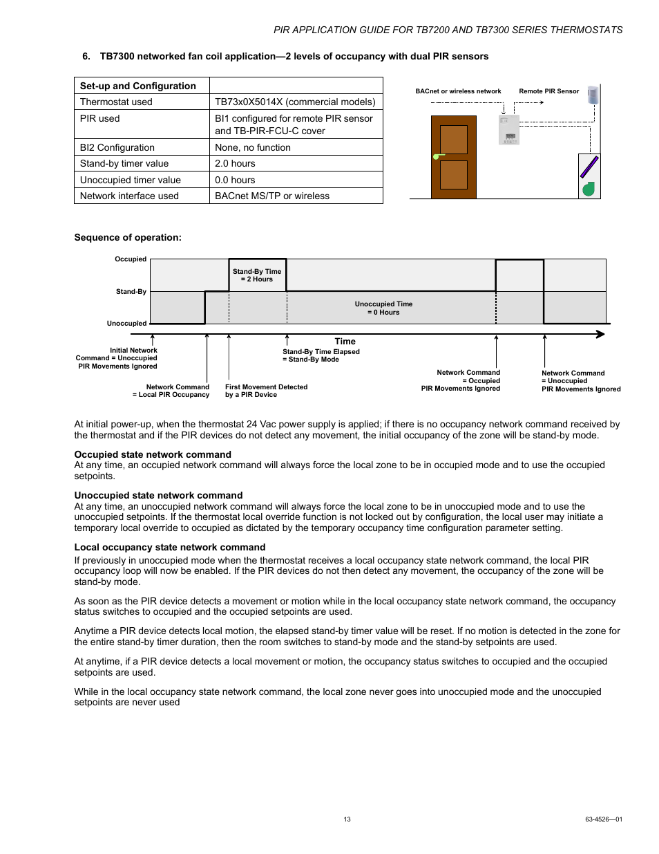 Honeywell PIR Application Guide for TB7200 and TB7300 Series s 63-4526-01 User Manual | Page 13 / 36
