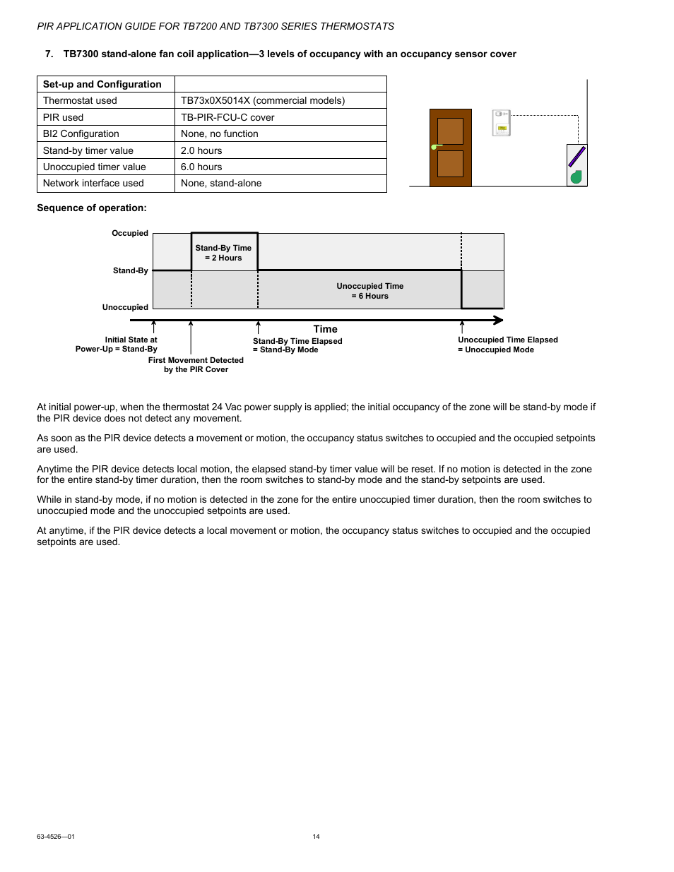 Honeywell PIR Application Guide for TB7200 and TB7300 Series s 63-4526-01 User Manual | Page 14 / 36