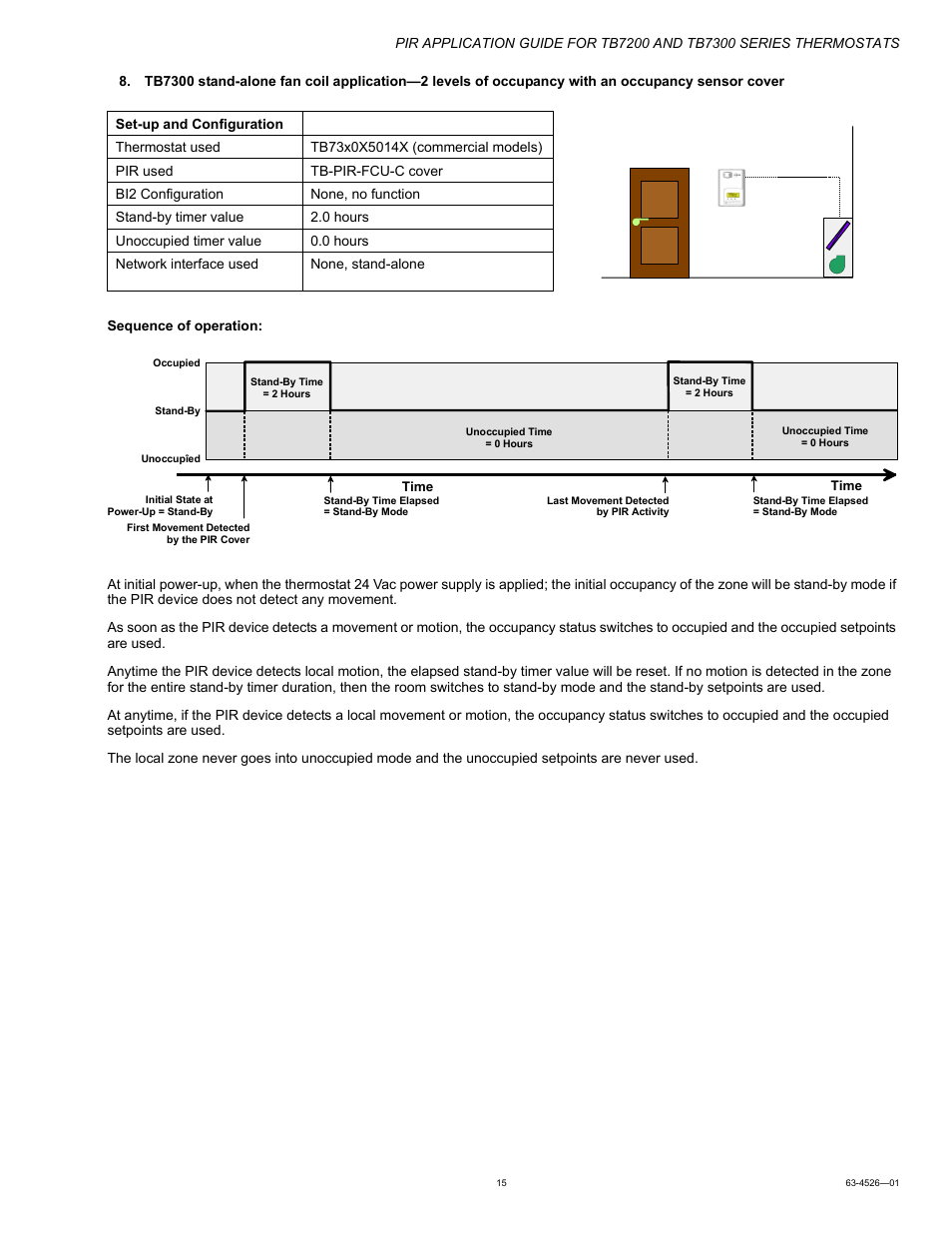 Honeywell PIR Application Guide for TB7200 and TB7300 Series s 63-4526-01 User Manual | Page 15 / 36