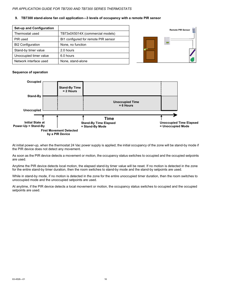 Honeywell PIR Application Guide for TB7200 and TB7300 Series s 63-4526-01 User Manual | Page 16 / 36