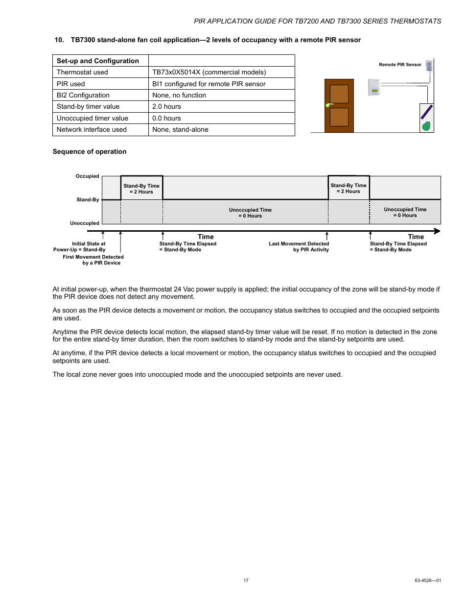 Honeywell PIR Application Guide for TB7200 and TB7300 Series s 63-4526-01 User Manual | Page 17 / 36